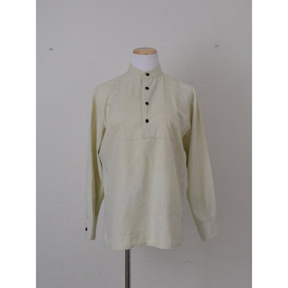 Vintage 80s All Cotton Tunic Blouse | size M - Picture 3 of 10